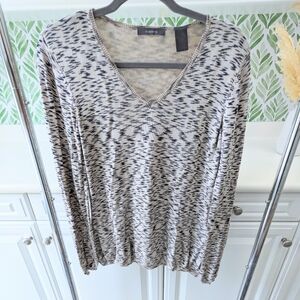 ⭐Liz Claiborne Space dye psychedelic warm sweater Black And Tan Medium⭐